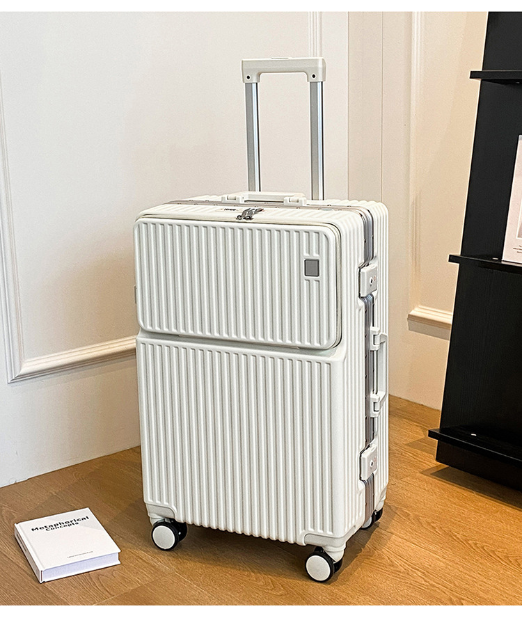 前置小兜行李箱铝框拉杆箱24寸20登机密码箱男女学生结实旅行箱26详情