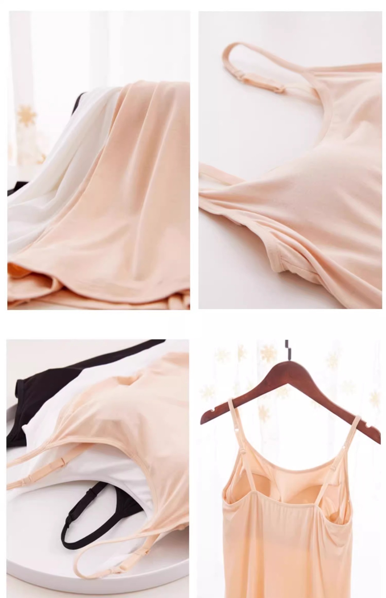 莫代尔睡裙夏季带胸垫2025年新款吊带家居服女士小性感睡衣长款详情35