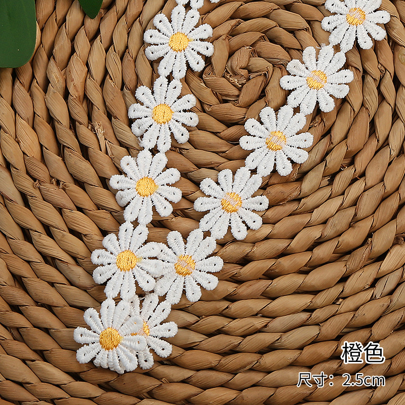 Factory direct sales and wholesale of 10-petal milk silk chrysanthemum, 2.5 cm petal lace clothing accessories and auxiliary materials pic 10