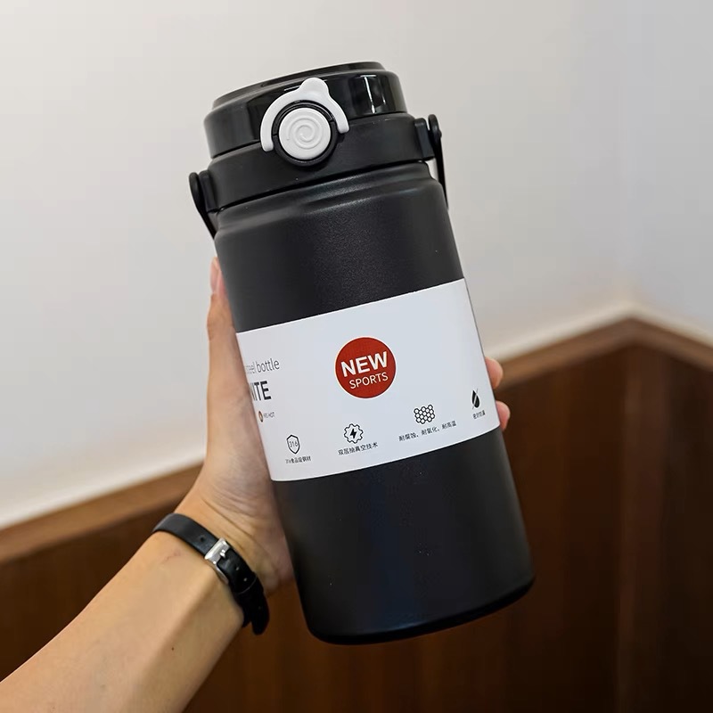 大容量吸管保温杯高颜值双饮水杯便携户外运动保温壶学生水壶详情8