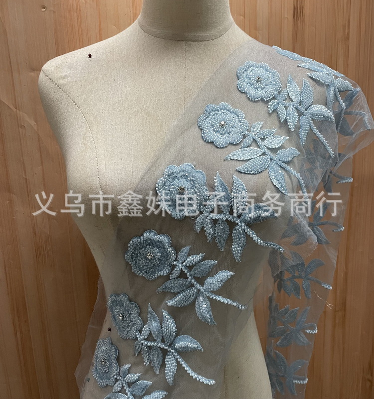 批发重手工彩色管珠玫瑰对花条码 舞蹈服装辅料详情3