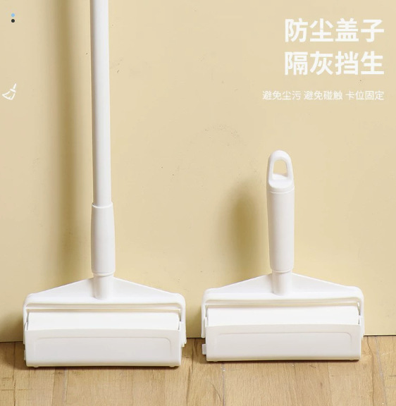 简约短款粘毛器短款套装毡毛滚筒可撕式滚筒宠物衣物除沾毛器刷详情5