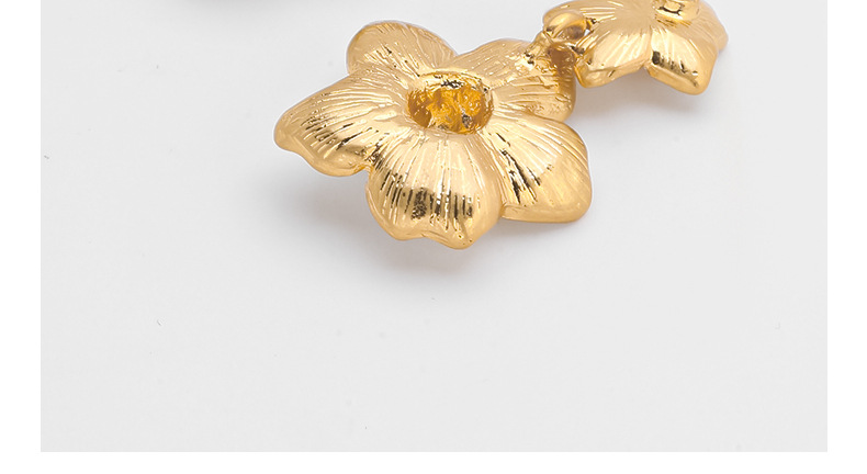 国风精致优雅花朵耳环气质高级感中古耳钉滴釉珐琅复古耳饰耳钉女详情20