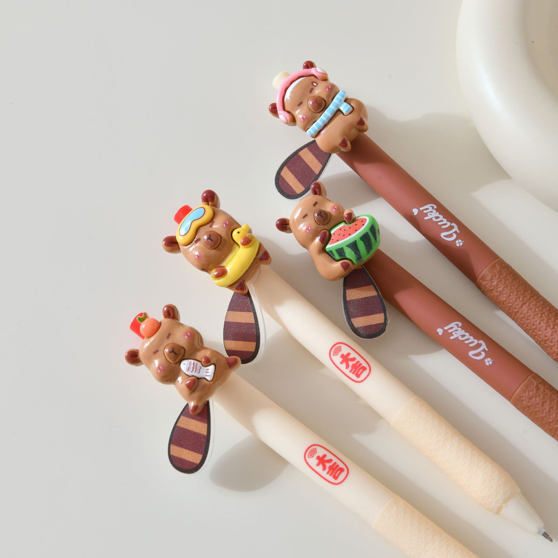 Wholesale of new Kapipala tail-shaking press gel pen 0.5mm anti-slip grip quick-drying creative stationery pic 5