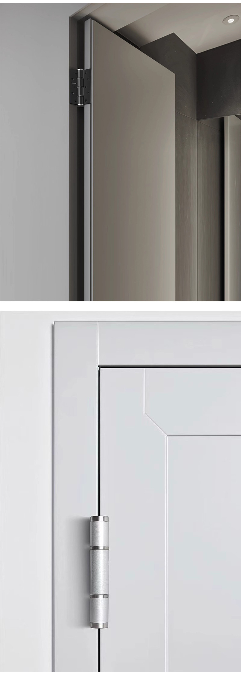 Frameless invisible door, solid wood composite room bedroom door, door and wall integrated concealed sliding anti-theft invisible door pic 7