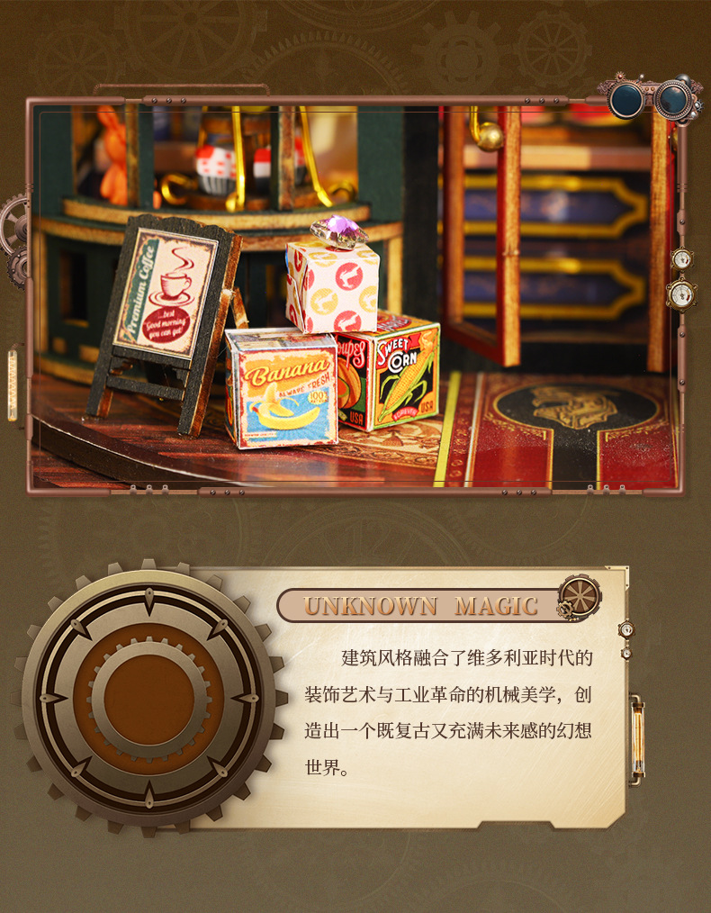 Jiate diy House Trajectory Youcheng Cross-border E-commerce Toy Model Manual Assembly DIY House DIY Bookstand pic 9