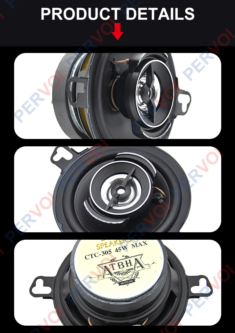 The new Pevol car audio system features a 3-inch mid-bass speaker for car doors, which is a universal speaker for car speakers pic 3