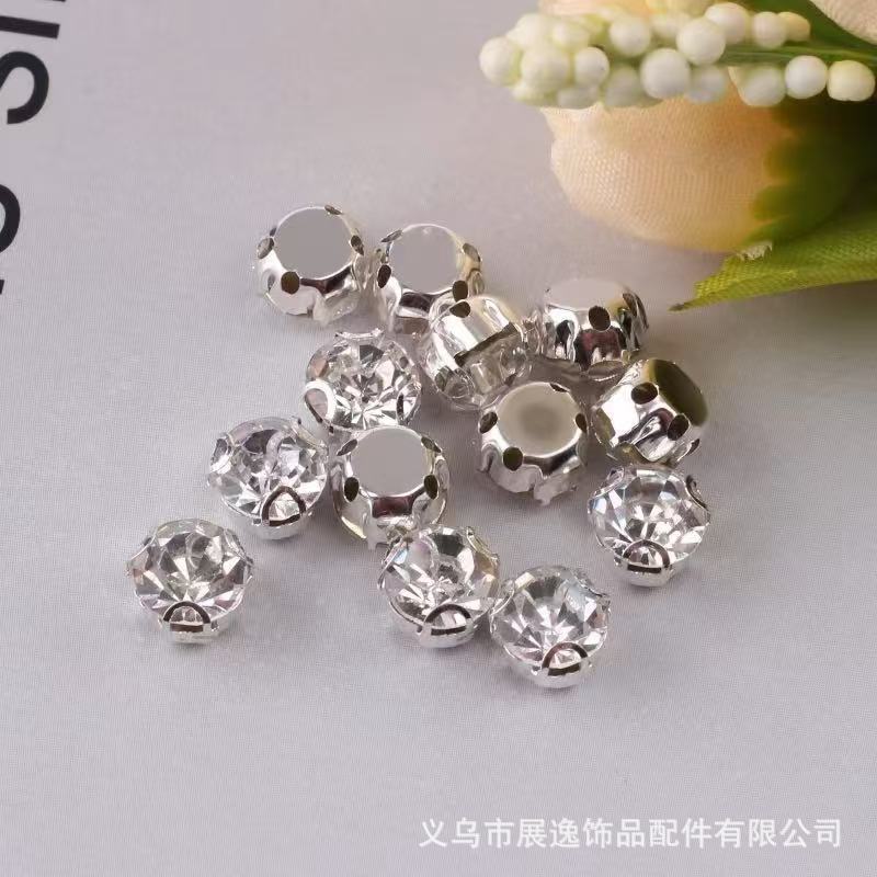 White hand-sewn diamonds, double ears, ear claws, beads, water diamonds, scratch-resistant clothes, wedding gowns, evening gowns, shoes, applied-on diamonds, and repair diamonds pic 2