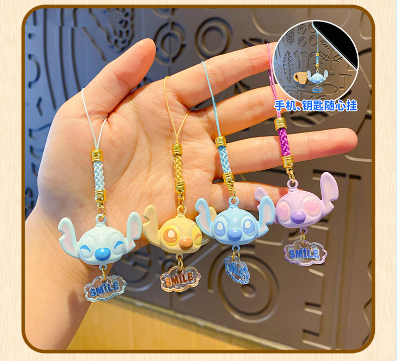 正版史迪奇水音铃钥匙扣挂件可爱卡通玩偶情侣书包时尚挂链小礼品详情15