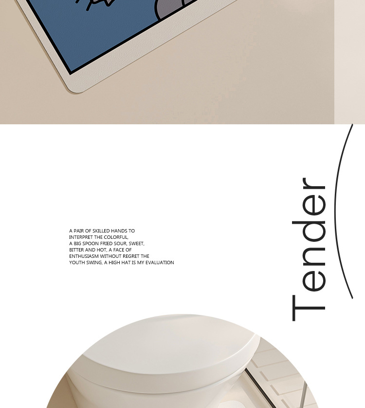 猫和老鼠浴室地垫卫生间淋浴三件套厕所门口吸水速干脚垫厂家直供跨境出口跨境亚马法兰绒万圣节法兰绒印花进门口垫浴室垫吸水防滑详情21