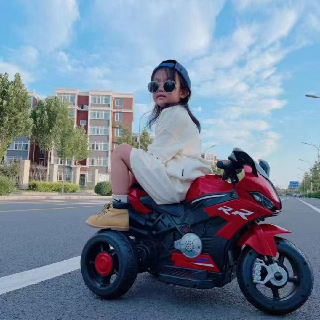 儿童电动摩托车三轮车男女宝宝电动车越野可坐人2-6岁电瓶玩具车详情6