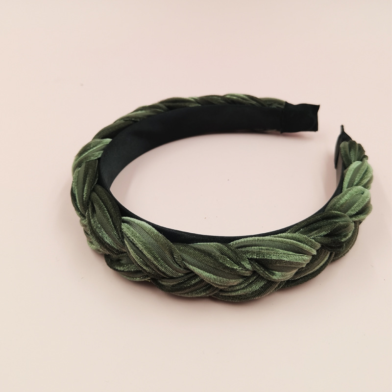 Exclusive Qiwei Accessories, exclusive cross-border new handwoven twisted pleated multi-strand multi-color hair band headwear for women pic 9