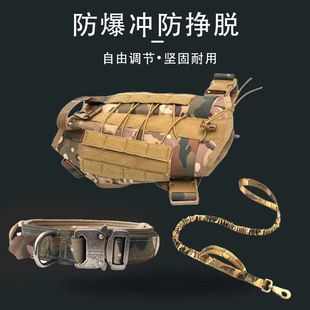 尼龙 战术宠物狗狗项圈 五档调节针扣 大型犬项圈 牵引 可调节详情17
