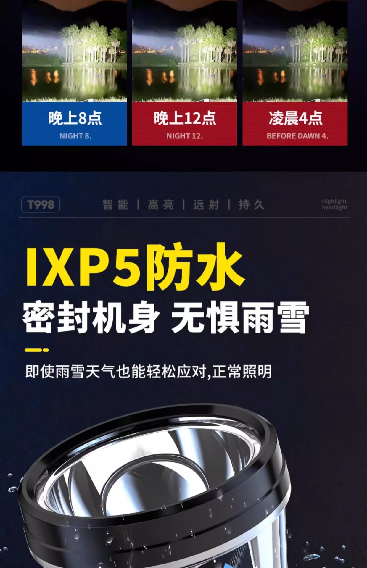 头灯头戴式强光充电超亮钓鱼专用超长续航锂电手电筒矿灯感应夜钓详情18