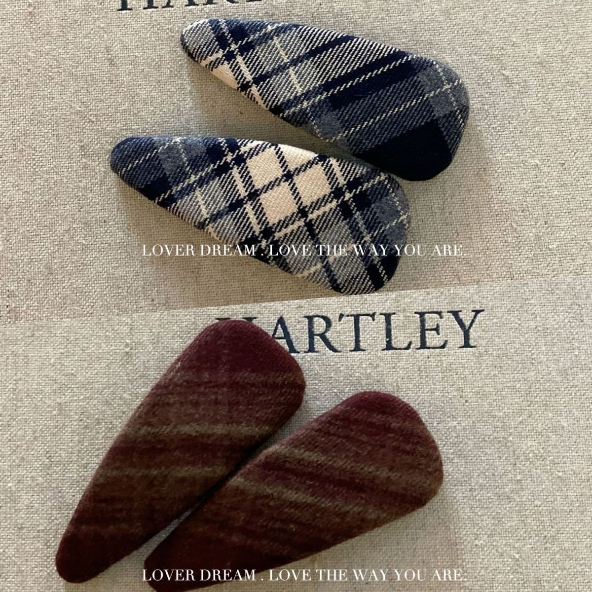 韩系新款格纹水滴BB夹气质复古前额刘海碎发侧边夹发卡夹子头饰女详情7