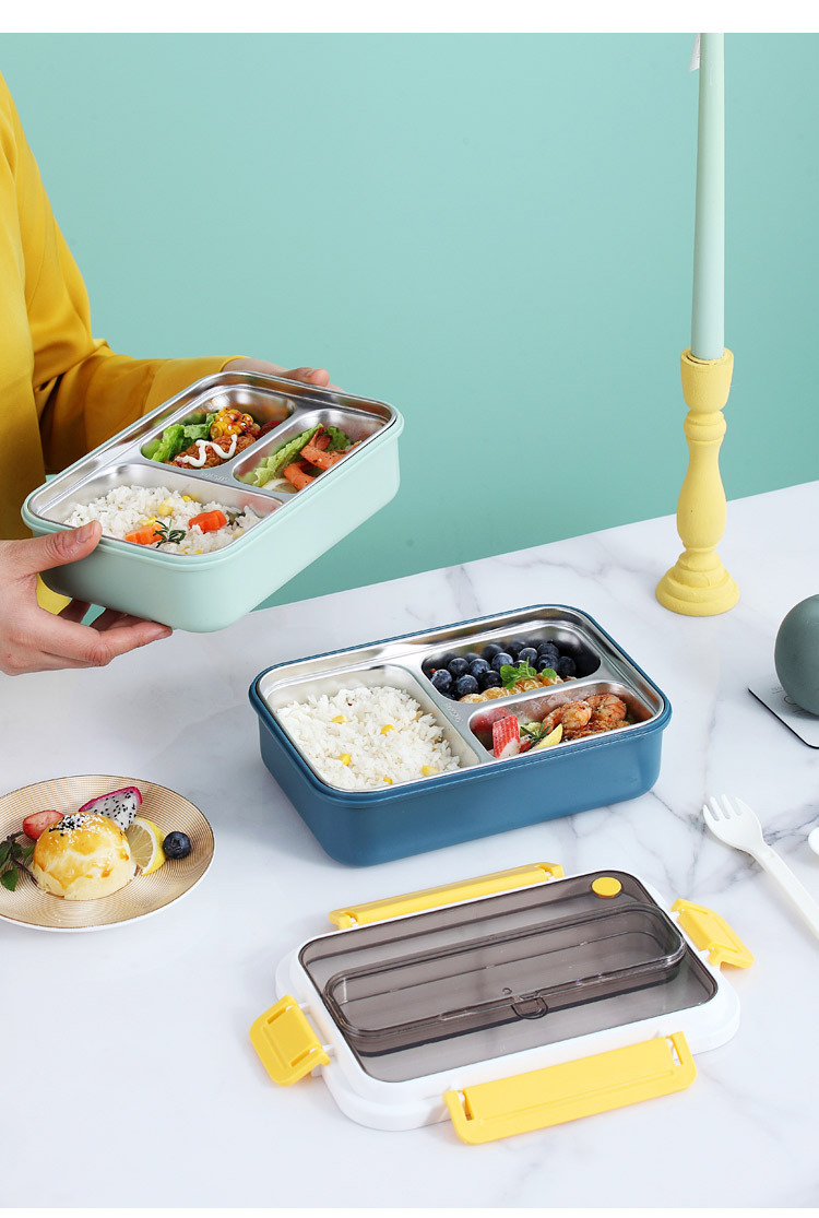 INS网红304不锈钢保温饭盒学生分格午餐盒办公成人便当盒bentobox pic 17