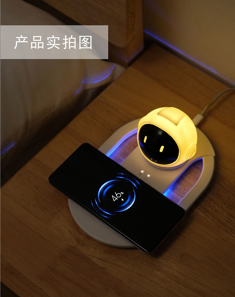 The cross-border super fast charging wireless charger and night light 2-in-1 is suitable for Apple Android general mobile phone charger M141 pic 15