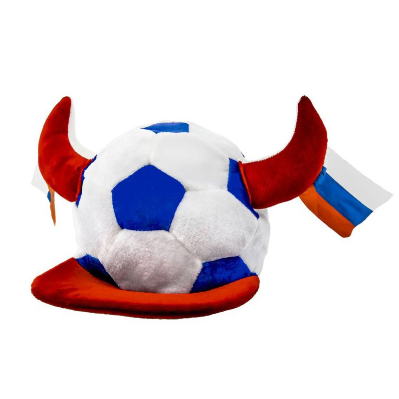 2026美加墨世界杯球迷产品密丝绒高帽足球造型国旗帽子助威道具详情9