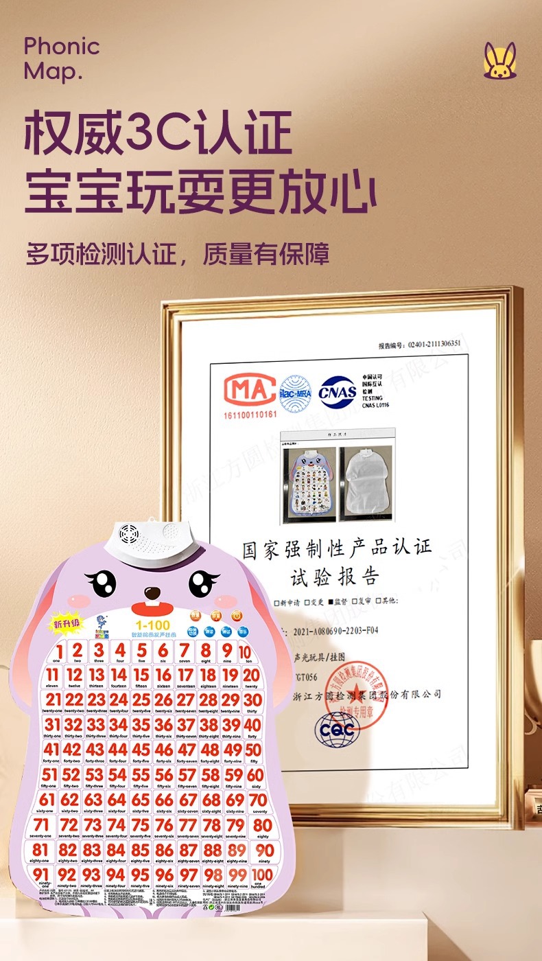 宝宝有声早教挂图点读发声书儿童数字认知启蒙玩具识字拼音字母表详情13