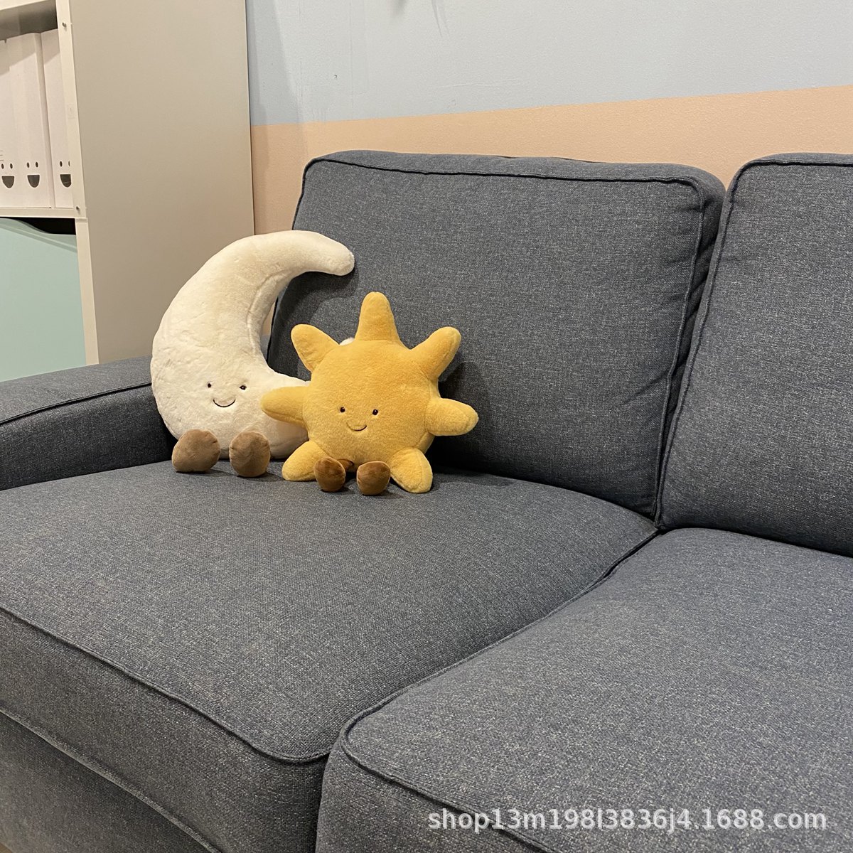 【跨境爆款】ins新品太阳月亮公仔毛绒玩具可爱玩偶床上抱枕详情5