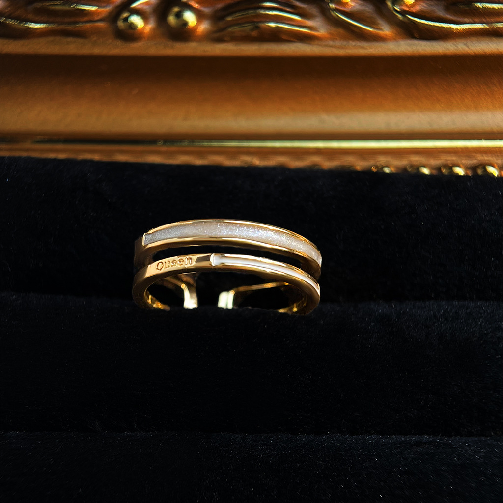 Court Night Banquet ~vintage Mid-style enamel drop glaze ring, retro artistic index finger ring, niche light luxury jewelry pic 47