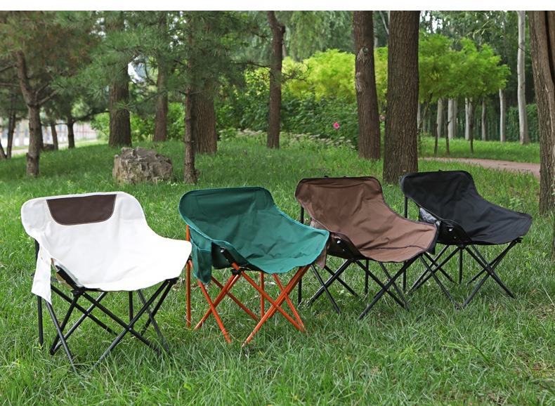 折叠椅露营户外折叠椅便携式超轻钓鱼椅子野餐装备夜市摆摊月亮椅详情21