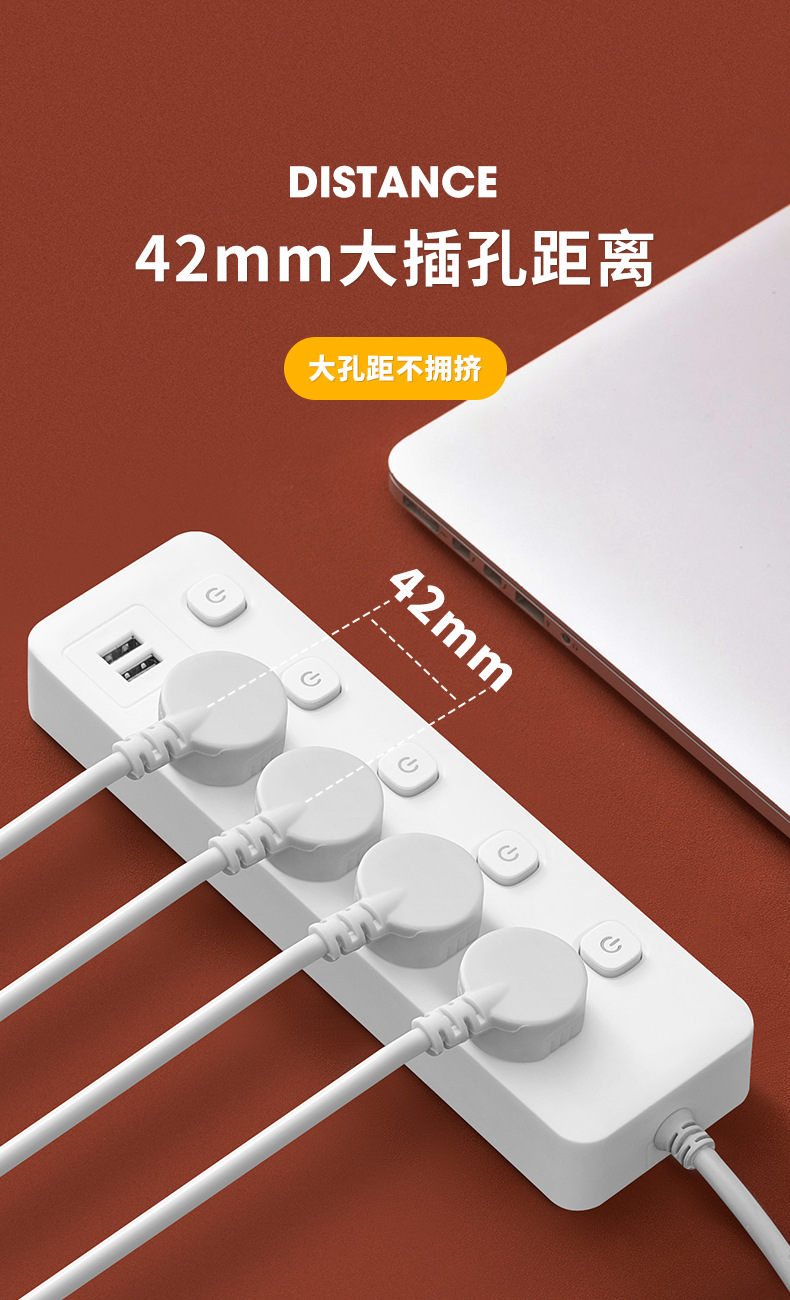 Smart power strip, long cable, multi-hole power strip socket with USB, multi-functional power strip for home and office use pic 12