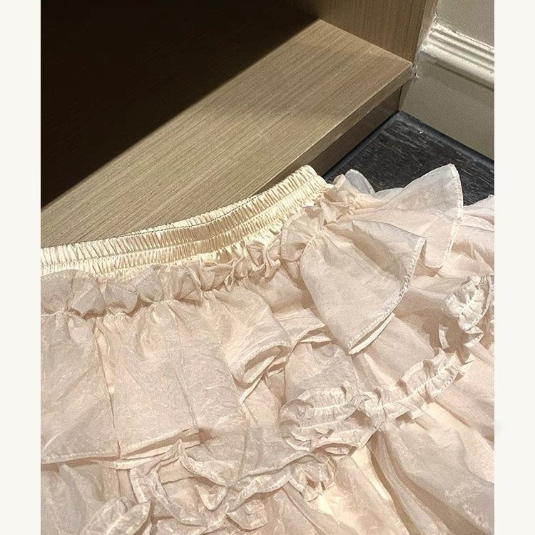 纯欲蕾丝减龄蓬蓬短裙女夏季高腰显瘦甜美风短裙JK打底蛋糕裙裙裤详情7