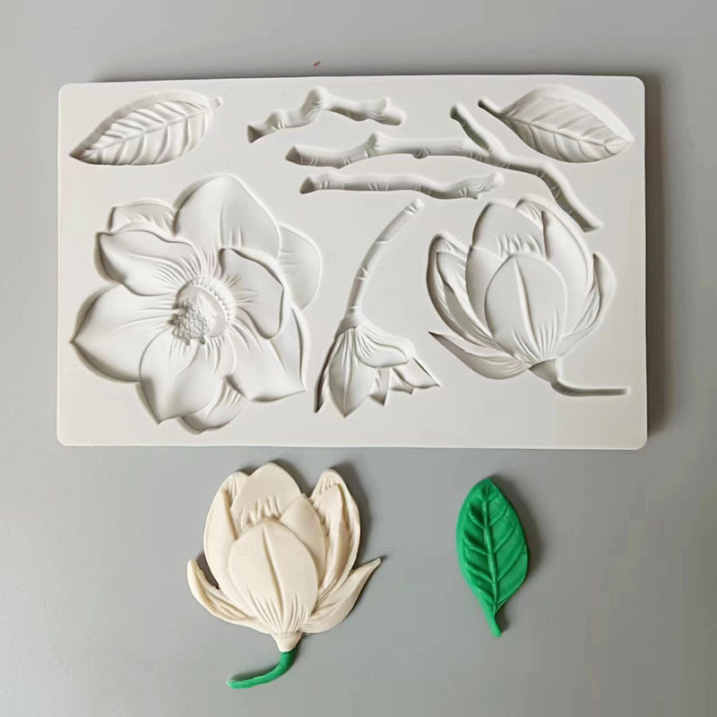 diy lotus silicone mold, lotus chocolate cake, fondant dew, scented candle, soap, and epoxy resin decorative mold pic 12