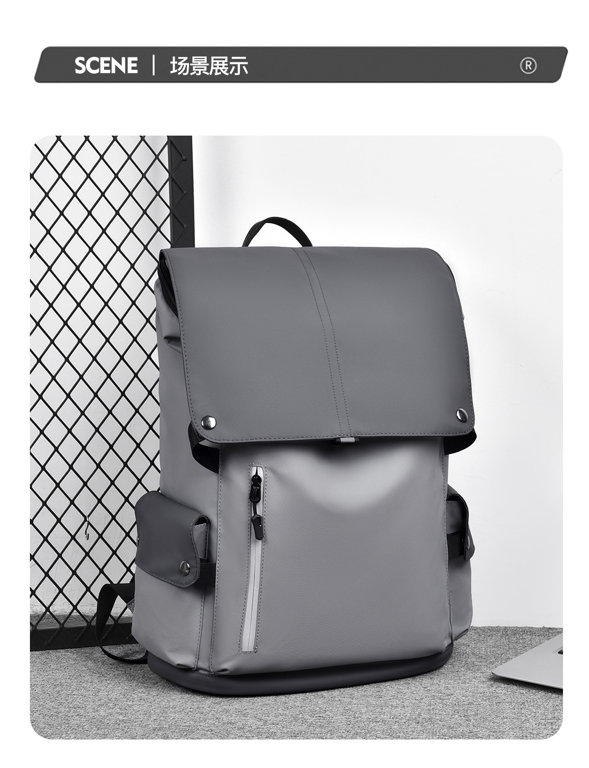 跨境新款轻便双肩背包男士商务休闲电脑包防水旅行包潮学生书包女详情17