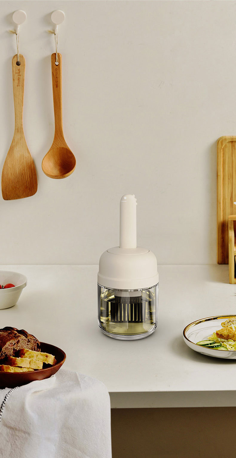Kitchen silicone brush oil bottle, household high-temperature resistant air fryer oil brush, outdoor barbecue one-piece glass brush oil bottle pic 12