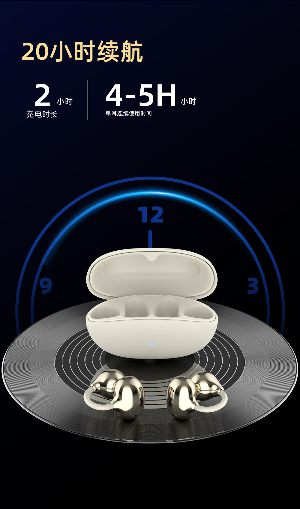 J60 fashionable and high-end over-ear Bluetooth headphones feature an open panoramic surround, ultra-long battery life, and a sporty noise-cancelling color screen pic 12