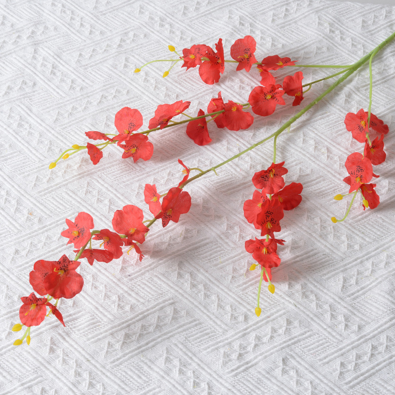 仿真跳舞兰黄色文心兰家居装饰5叉跳舞兰 北欧花艺摆件花束跳舞兰详情4