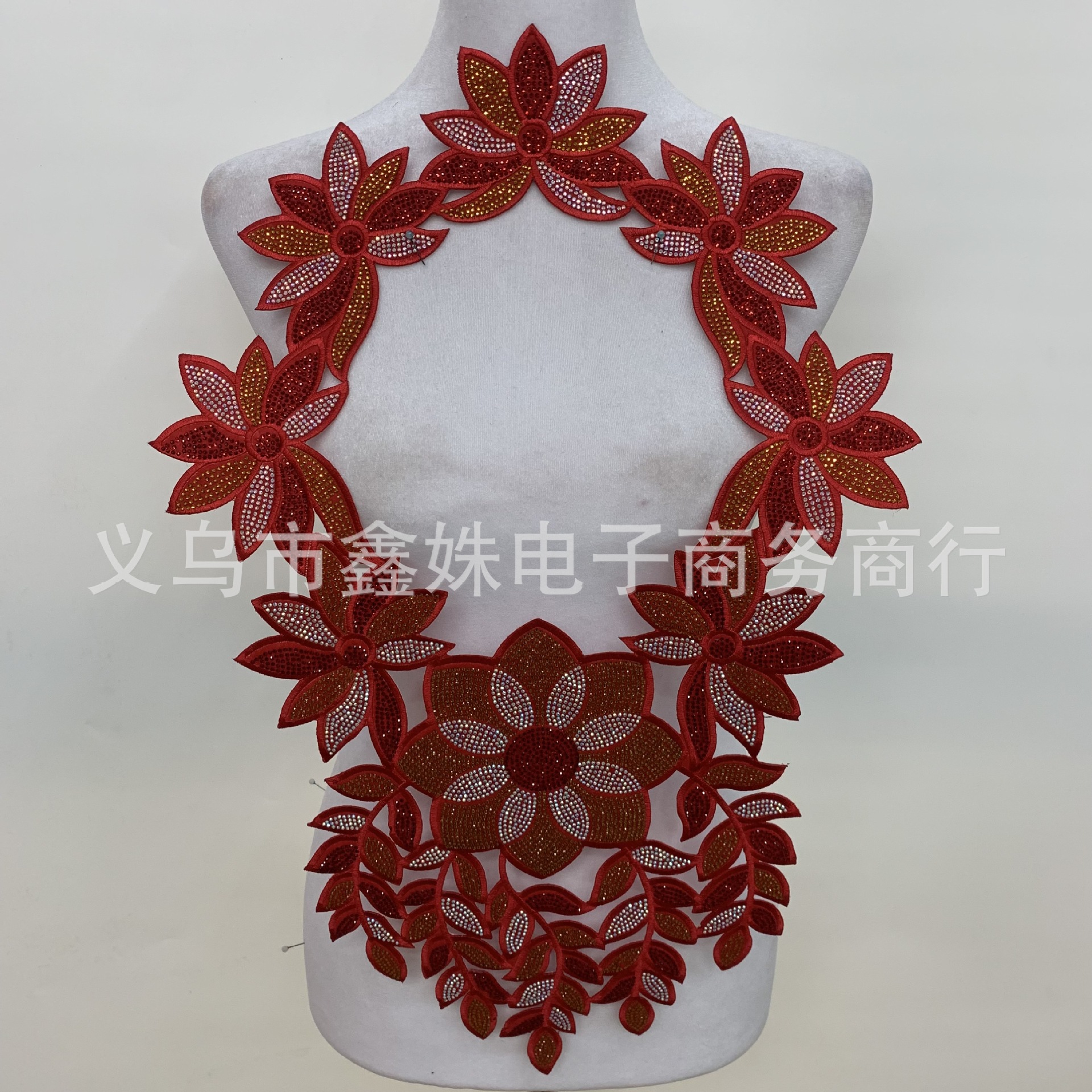 Full diamond back adhesive ironing DIY diamond-encrusted colored diamond shiny collar decoration fake collar collar accessories and auxiliary materials pic 24