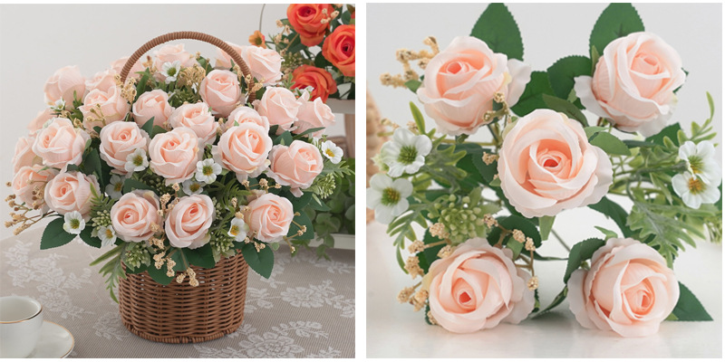 仿真花茶苞牡丹玫瑰多款绢花装饰家居婚庆花艺园配材配景摄影道具详情23