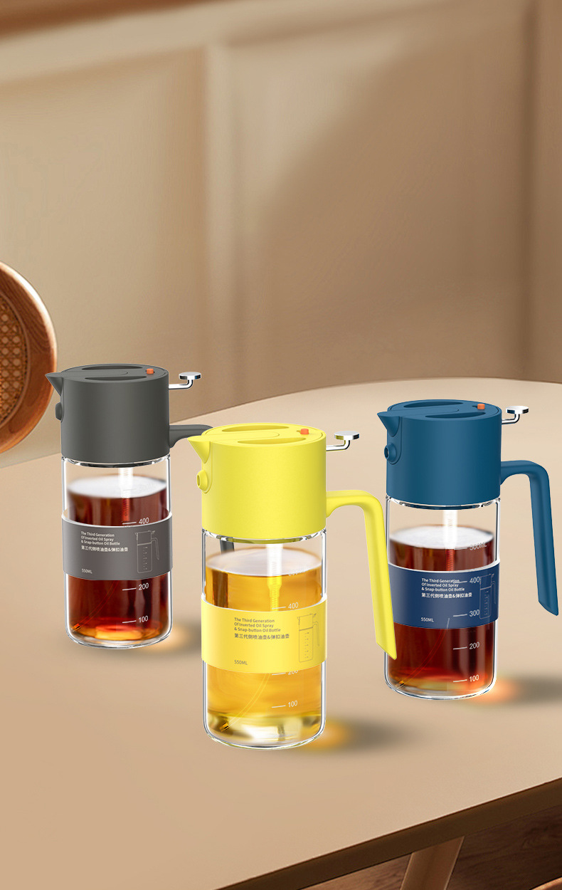 The new third-generation spray oil bottle is a household dual-purpose high borosilicate glass spray oil bottle and an air fryer spray oil bottle pic 19