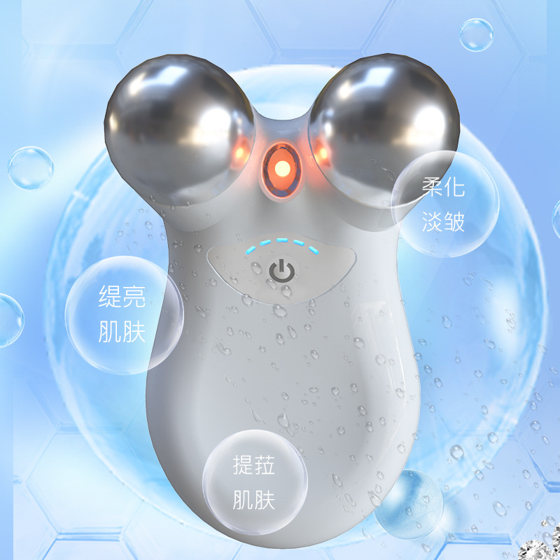 Cross-border upgraded dual-roller massage device portable microcurrent meter pic 2