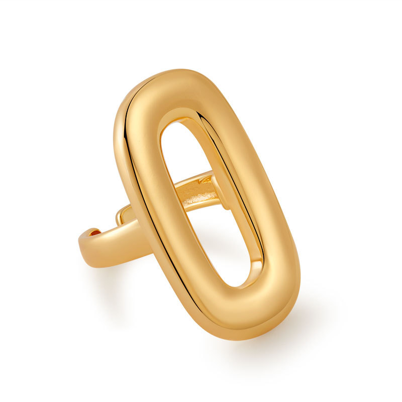 希朗-重工保色戒指开口设计宽面复古chic风欧美个性食指戒商务款详情5