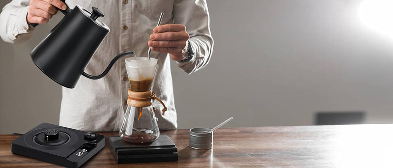 Gooseneck Kettle crossover e-commerce 2025 smart thermostat boca fina hervidor eléctrico cafetera tetera de cuello de cisne pic 9