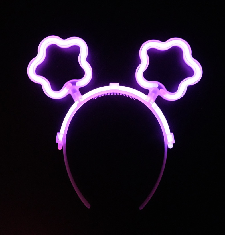 荧光棒造型棒夜光头箍圣诞节万圣节酒吧狂欢道具星星爱心厂家直销详情4