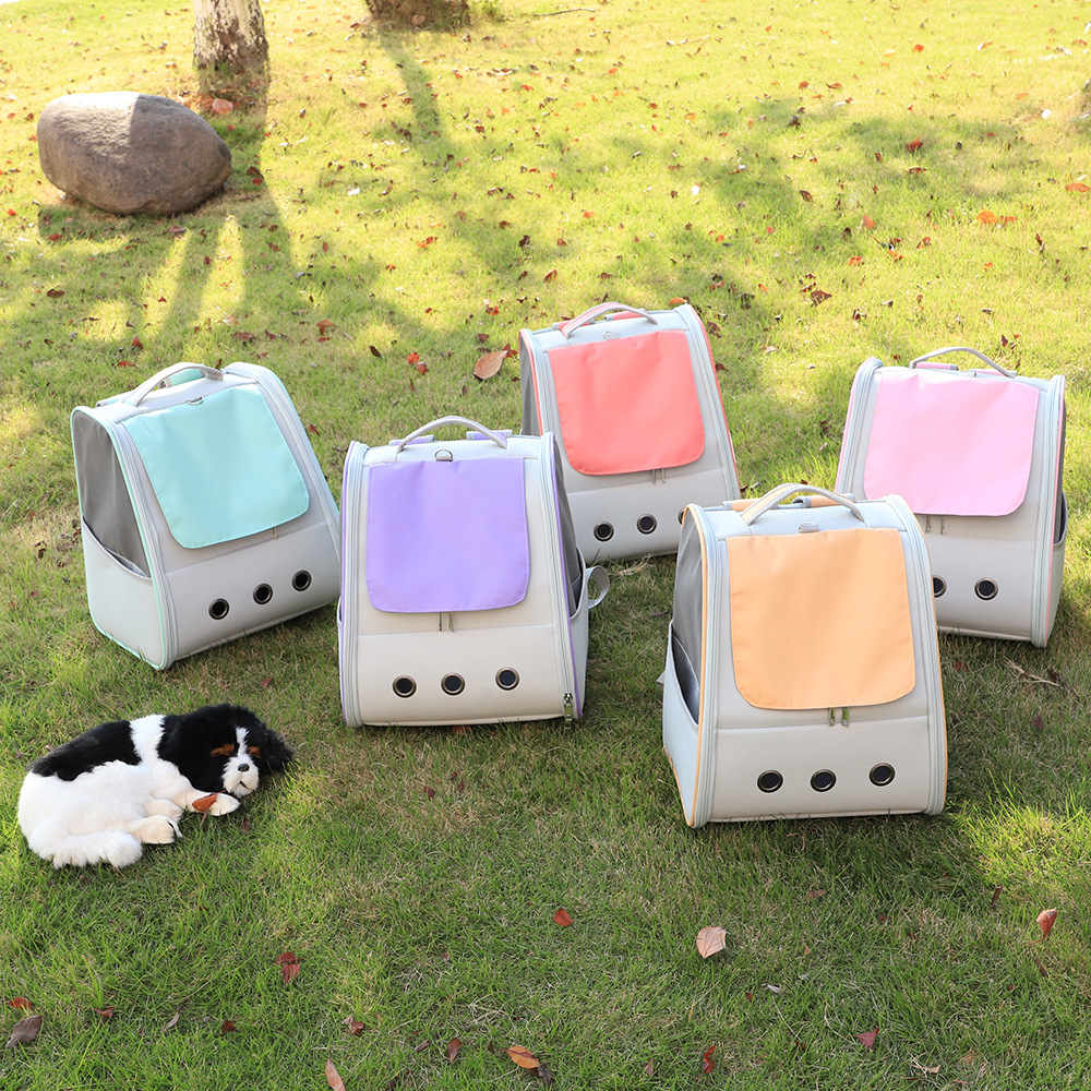 Rongka Pet Cross-border Cat Bag, convenient to carry when going out, double-shoulder family small dog travel cat bag, portable cat bag pic 2