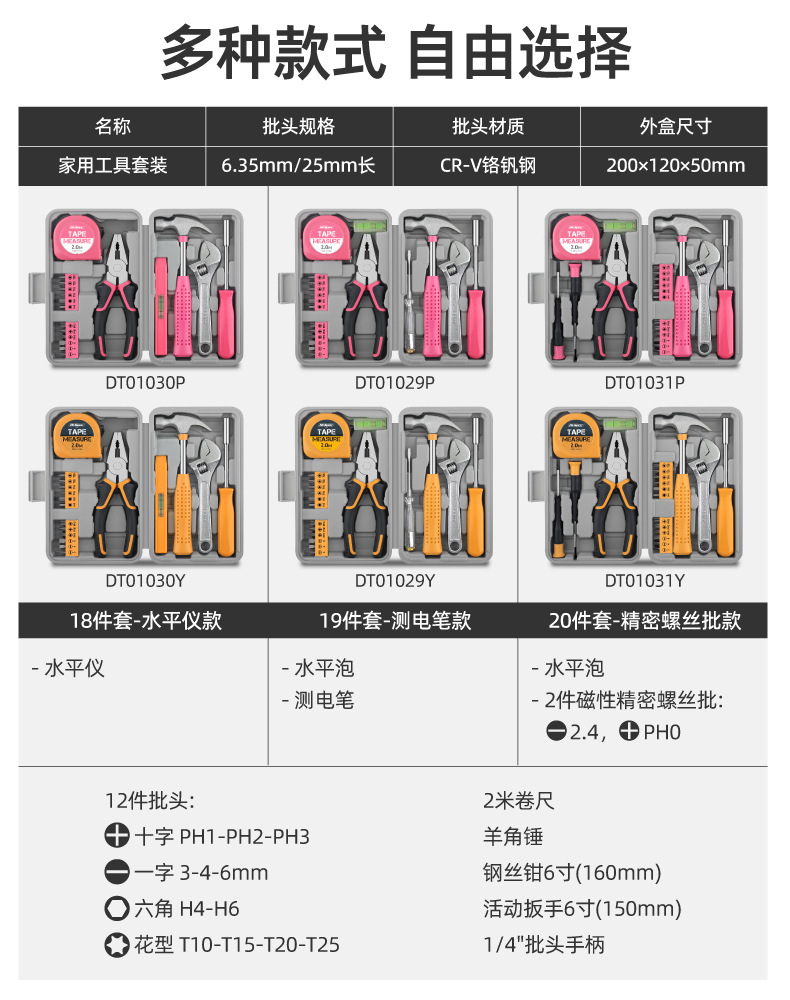 Ximeng Household hardware tools, multi-functional electric tools, Allen wrenches, and a comprehensive set of household maintenance tools pic 8