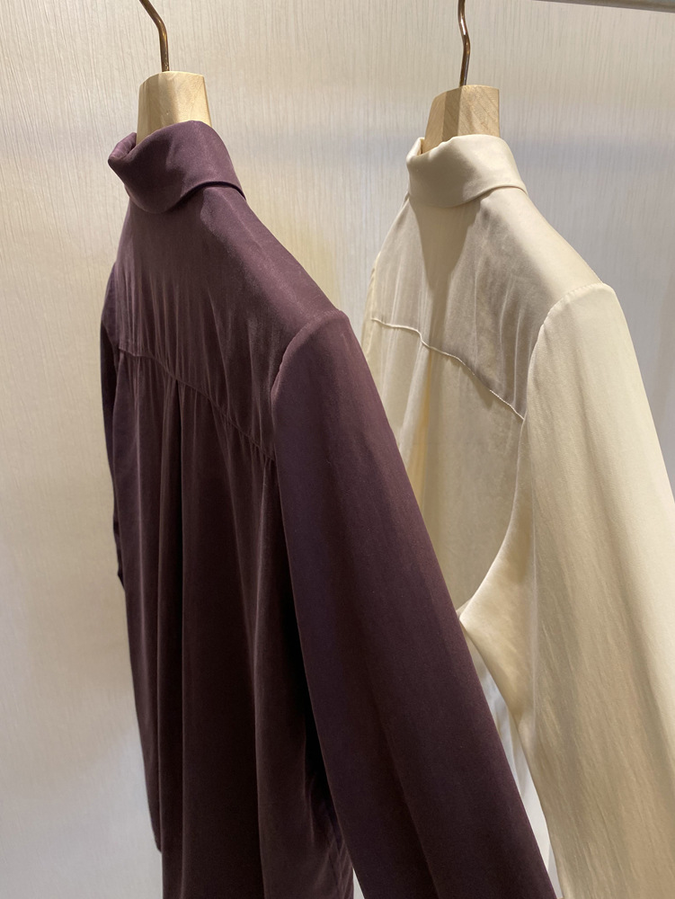 原厂里的禾！上身简直绝了，篙级哑光感天丝翻领长袖纯色气质衬衫详情16