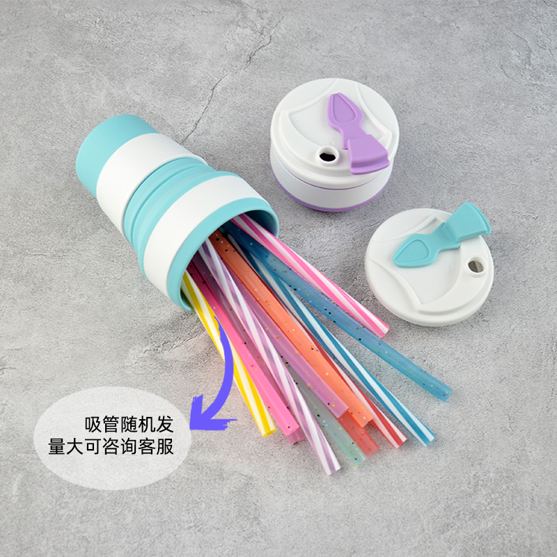 硅胶折叠水杯便携式旅行运动杯户外露营便携式折叠咖啡杯随行水杯详情2