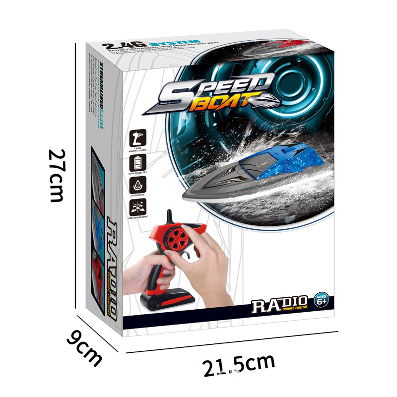 New cross-border remote-controlled boat, wireless electric, long-range, high-speed, 2.4G rechargeable speedboat model, mini for children on water pic 19
