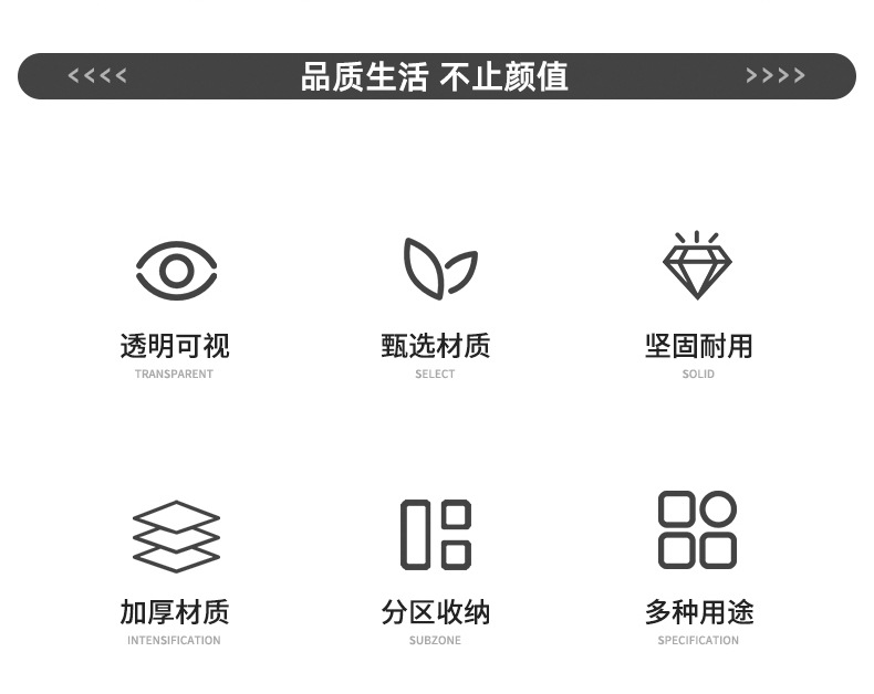 Cosmetics storage box, lipstick and skin care products, water ripple acrylic makeup brush, sundries, bookstand, stationery rack pic 3