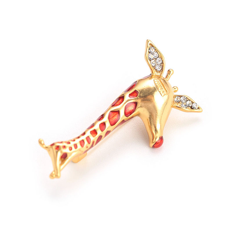 Cute Japanese design sense, niche giraffe brooch, trendy and individual girl's pin, collar pin, sweater, suit and accessory pic 22