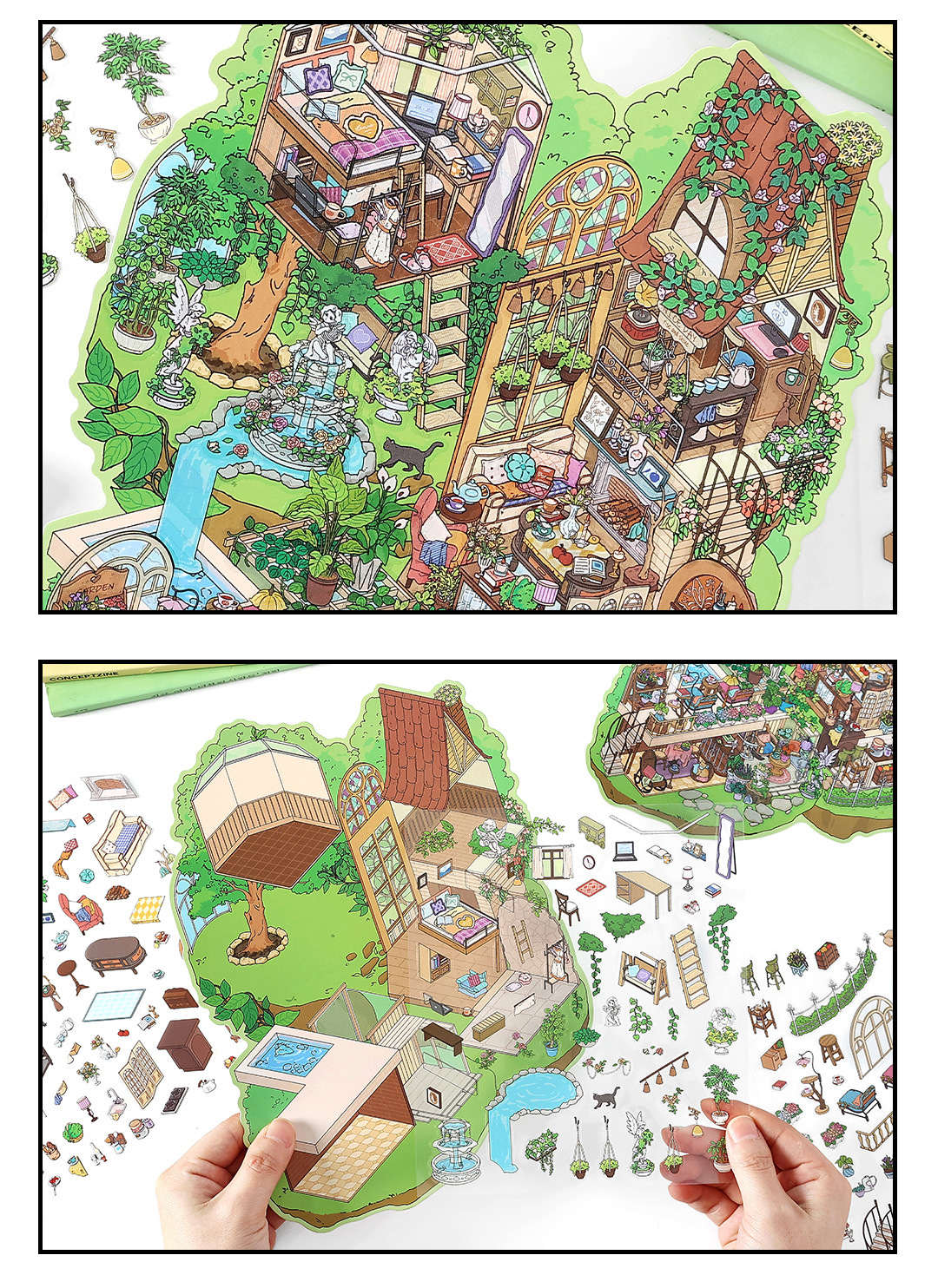 义乌墨言Infeel.MePET白卡造景贴纸我的小屋第五弹创意立体贴纸详情14