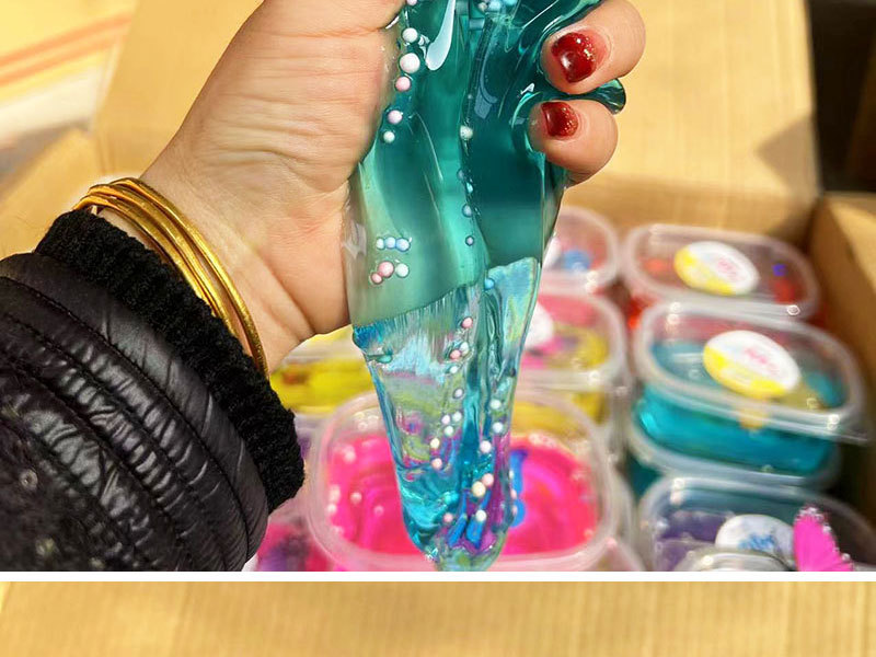 水晶泥单格高透大蝴蝶泡泡球起泡胶儿童解压泥批发地摊用品日用百货一次性餐盒详情5