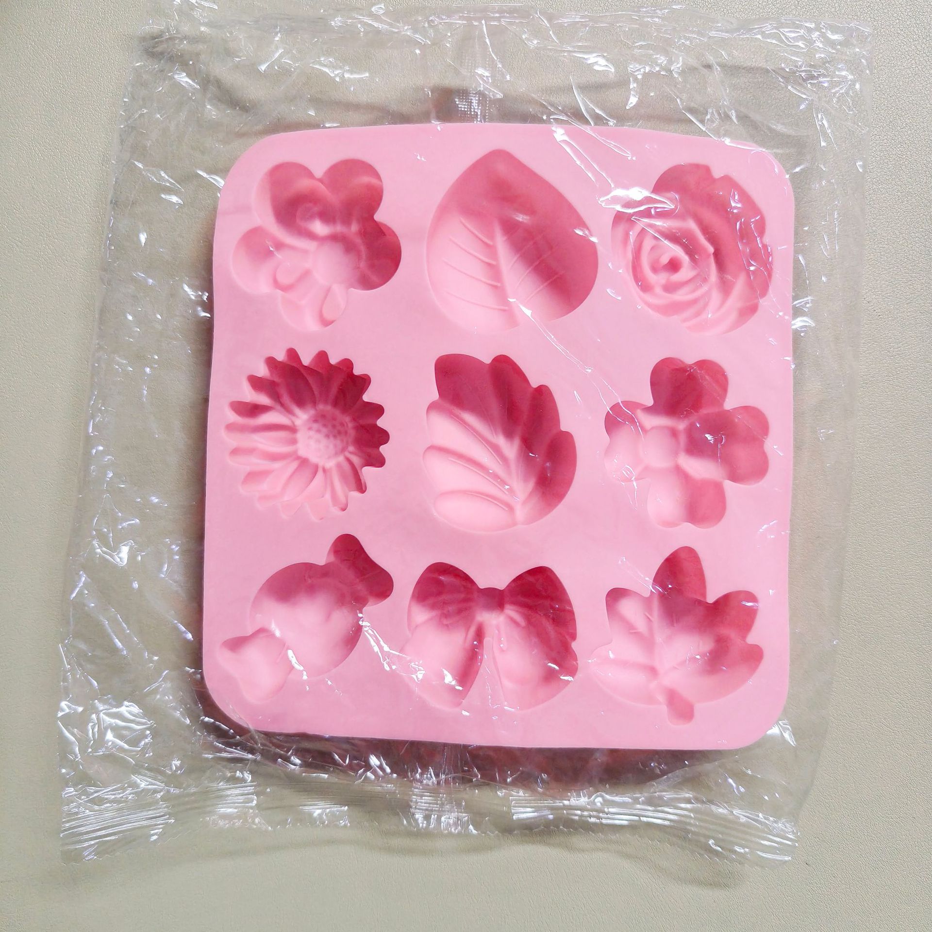9 líneas de diferentes flores y hierbas forma de silicona de grado alimenticio molde de chocolate caramelo gelatina molde de polvo fresco molde de jabón artesanal DIY pic 16